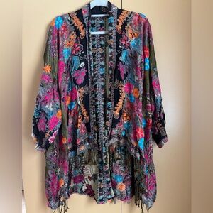 Floral Multicolor Women's Kimono Jacket